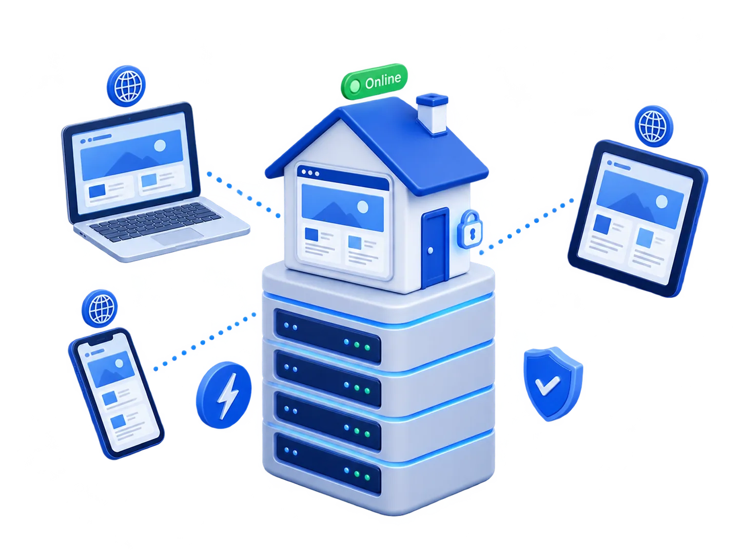 Shared web hosting concept